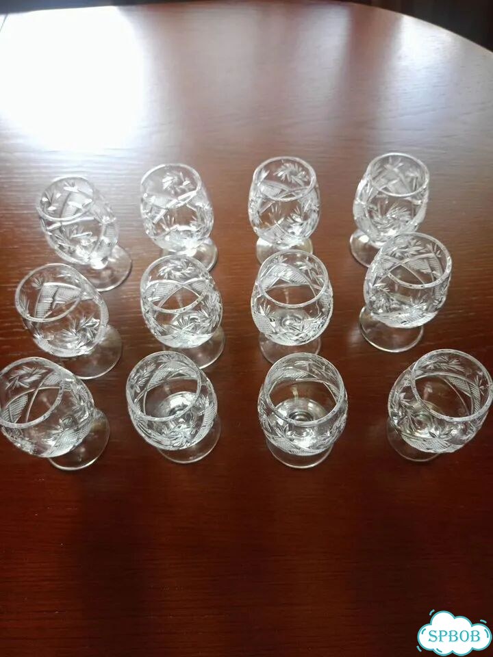 Рюмки хрусталь на ножке фото 5