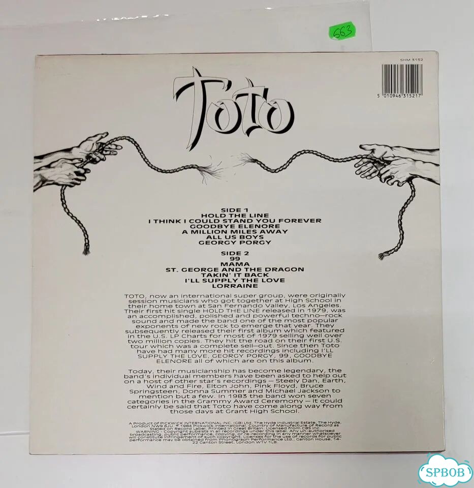 Винил Toto – Hold The Line (Лучшее) 1984г фото 3