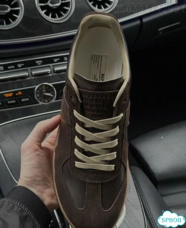 Кроссовки maison margiela replica brown фото 7