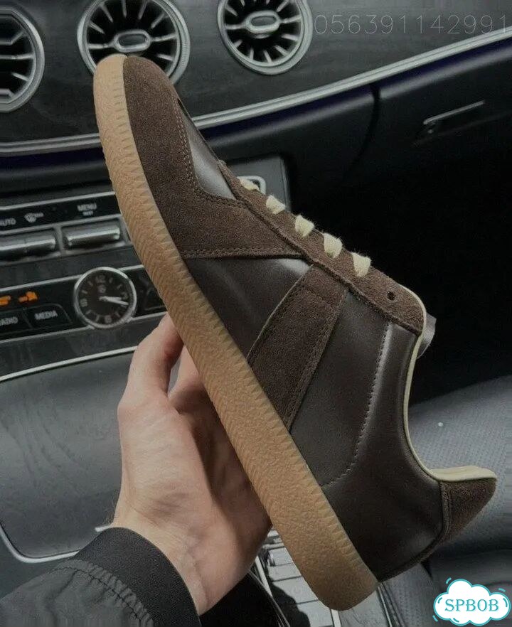 Кроссовки maison margiela replica brown фото 8