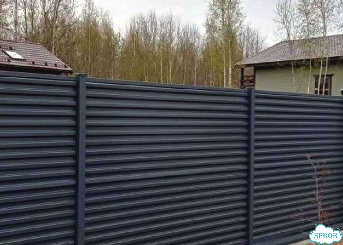 Профнастил для забора с установкой фото 1