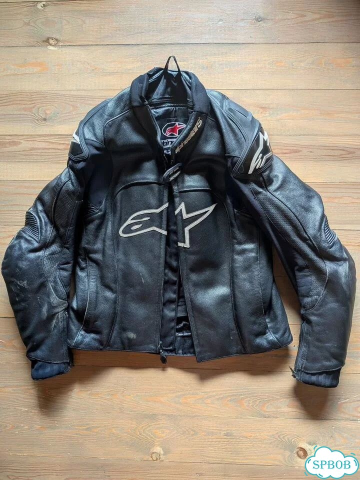 Мотокуртка Alpinestars MX-1 кожаная р.46 фото 1