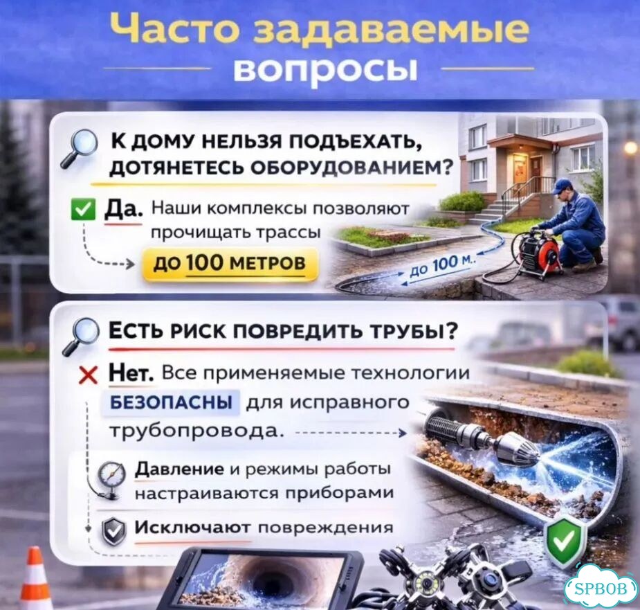 Устранение засора Прочистка канализации Сантехник фото 8