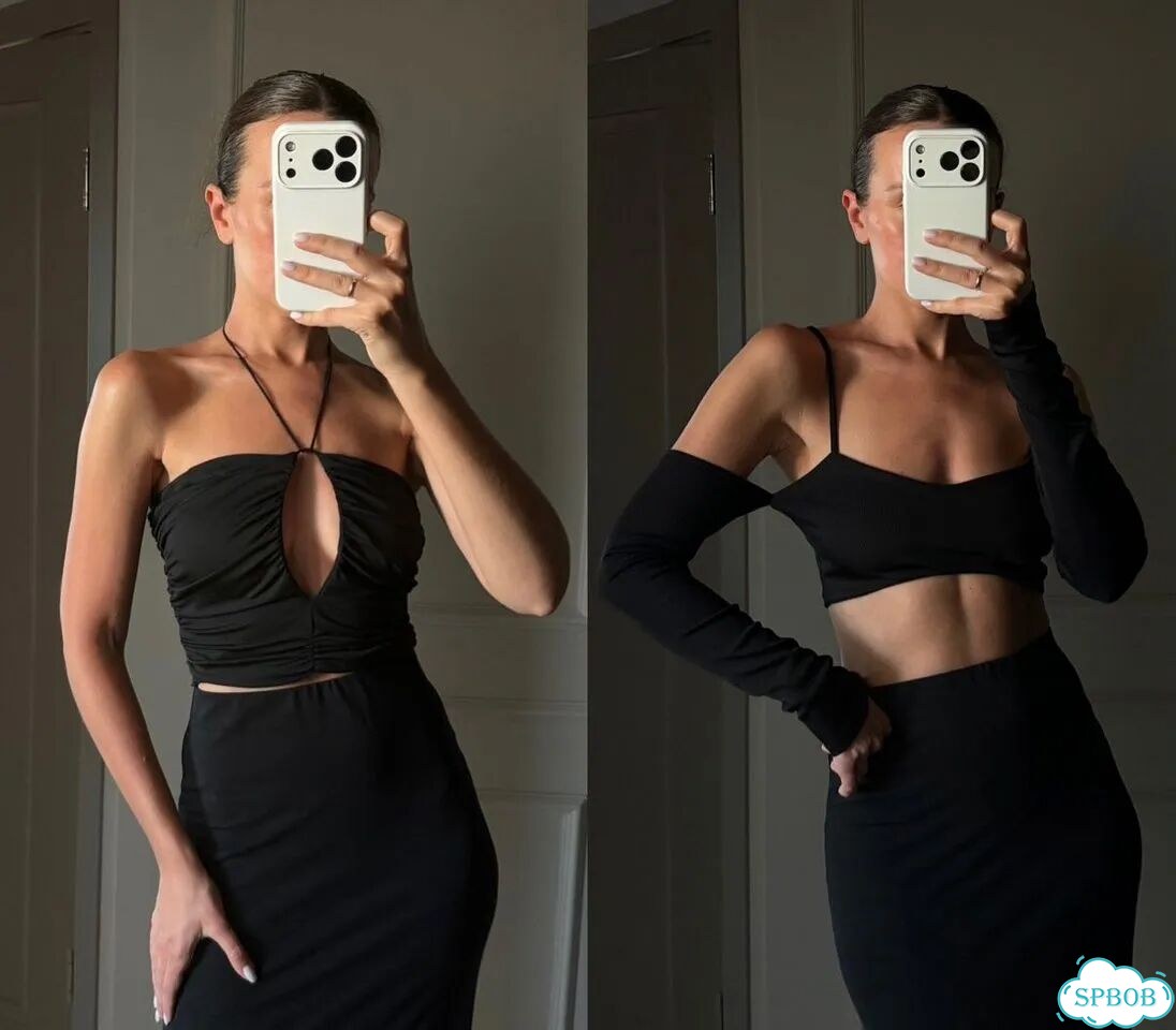 Топы черные weekday/bershka фото 1