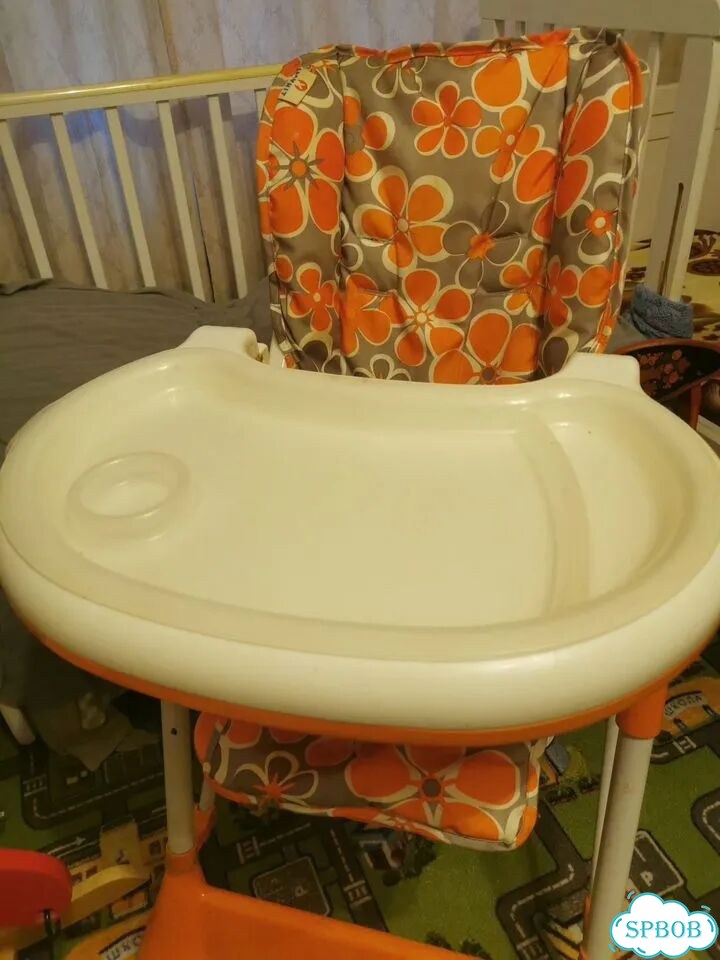 Детский стульчик для кормления babyhit оранжевый фото 2