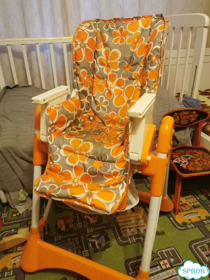 Детский стульчик для кормления babyhit оранжевый фото 3