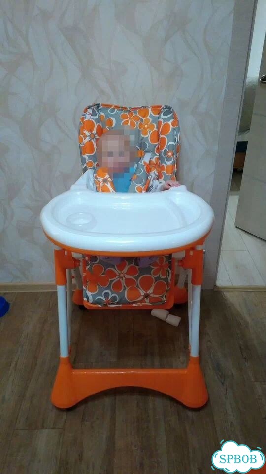 Детский стульчик для кормления babyhit оранжевый фото 9