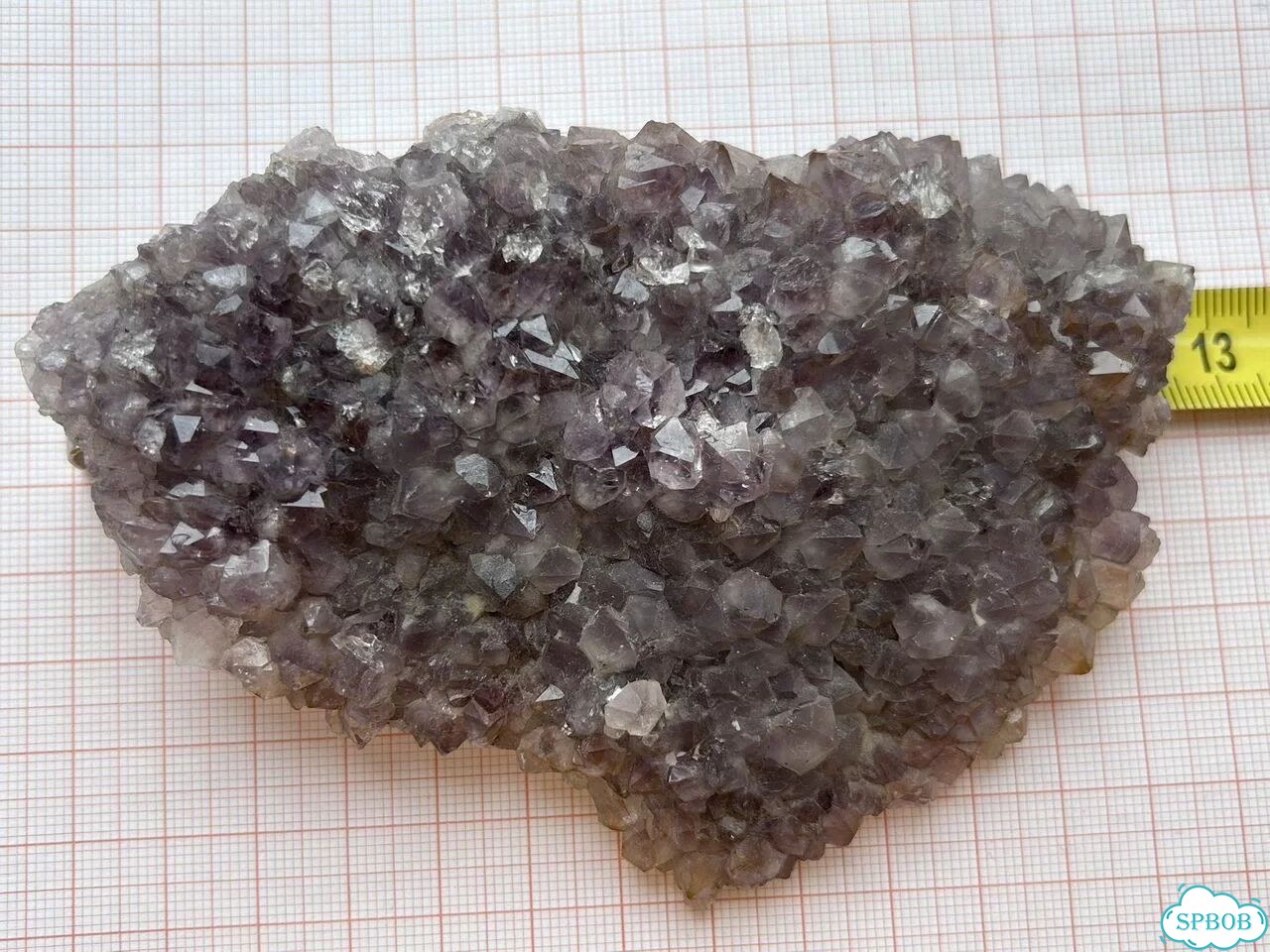 Аметист фиолетовый декоративная друза 242 г фото 3
