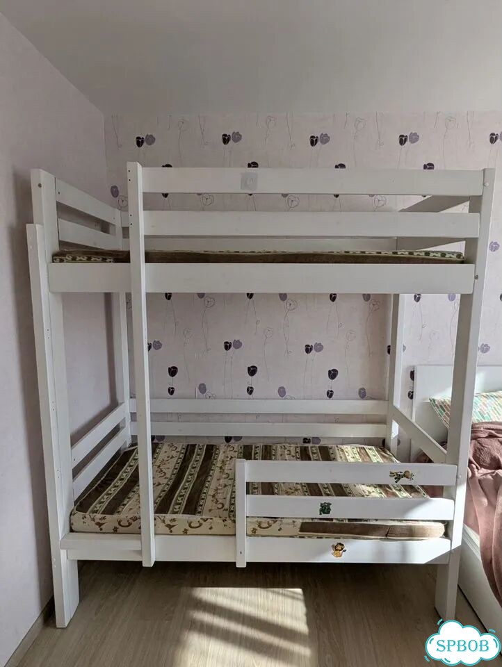 Двухъярусная кровать для детей бу с матрасами фото 1