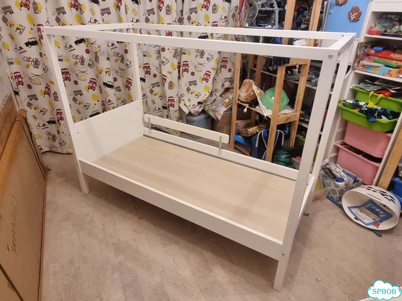 Детская кровать IKEA ovre с пологом и матрасом фото 4