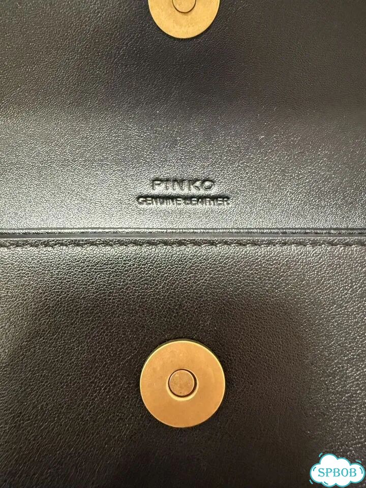 Черная сумка Pinko Saddle Flat фото 3