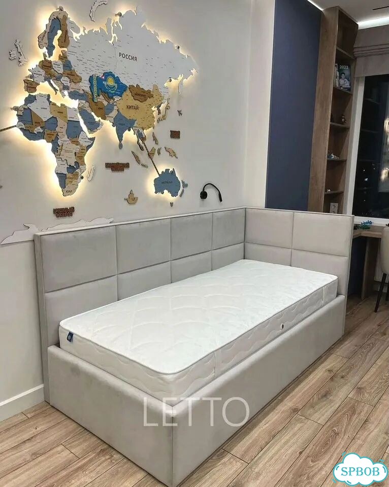 Детская кровать с мягкой обивкой на заказ фото 6