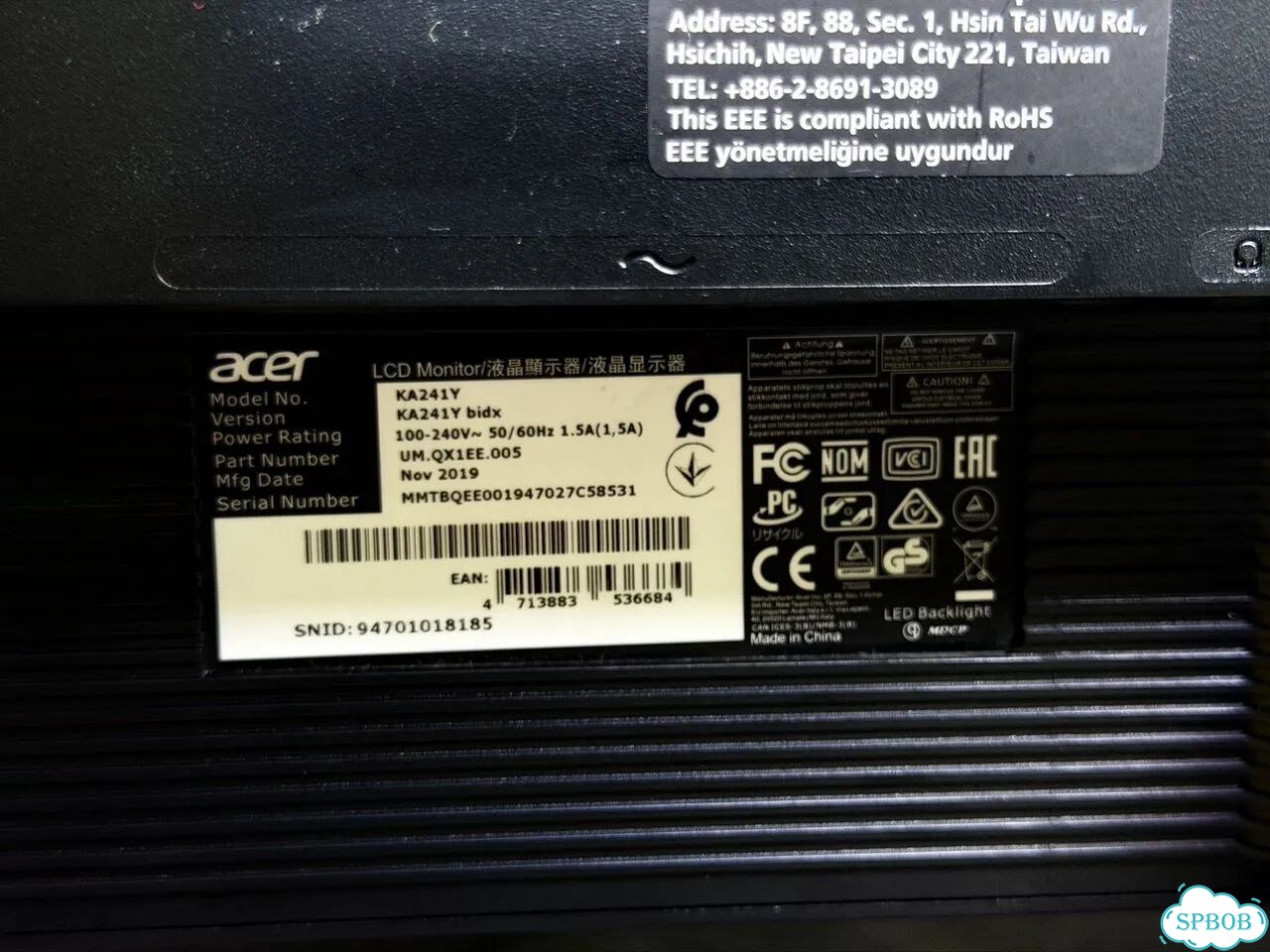 Монитор acer ka242ybi фото 3