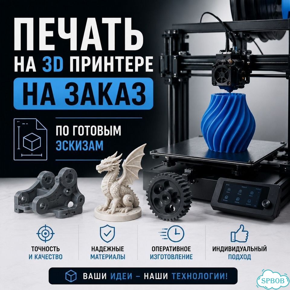 Печать на 3D принтере под заказ фото 1