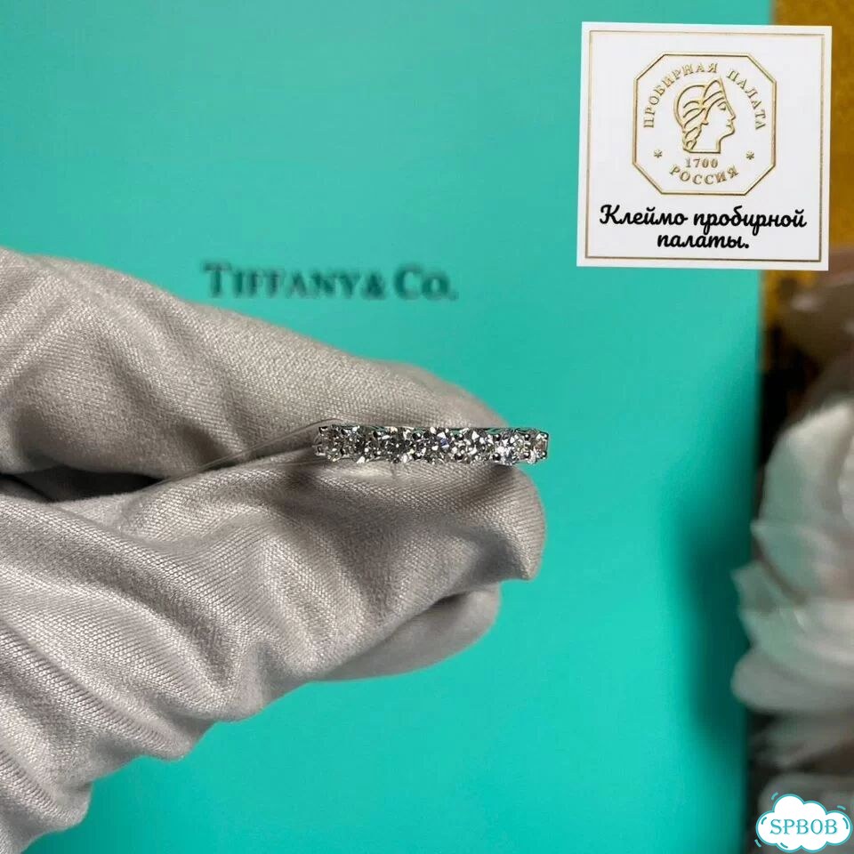 Золотое кольцо Tiffany белое TF-34933 фото 1