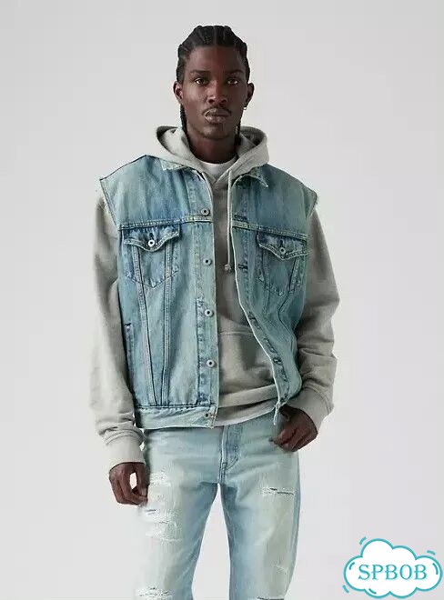 Джинсовый мужской жилет Levi's фото 1