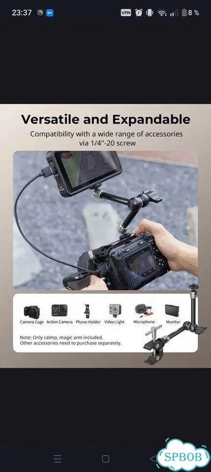 Кронштейн SmallRig Magic Arm kbum2732B фото 6