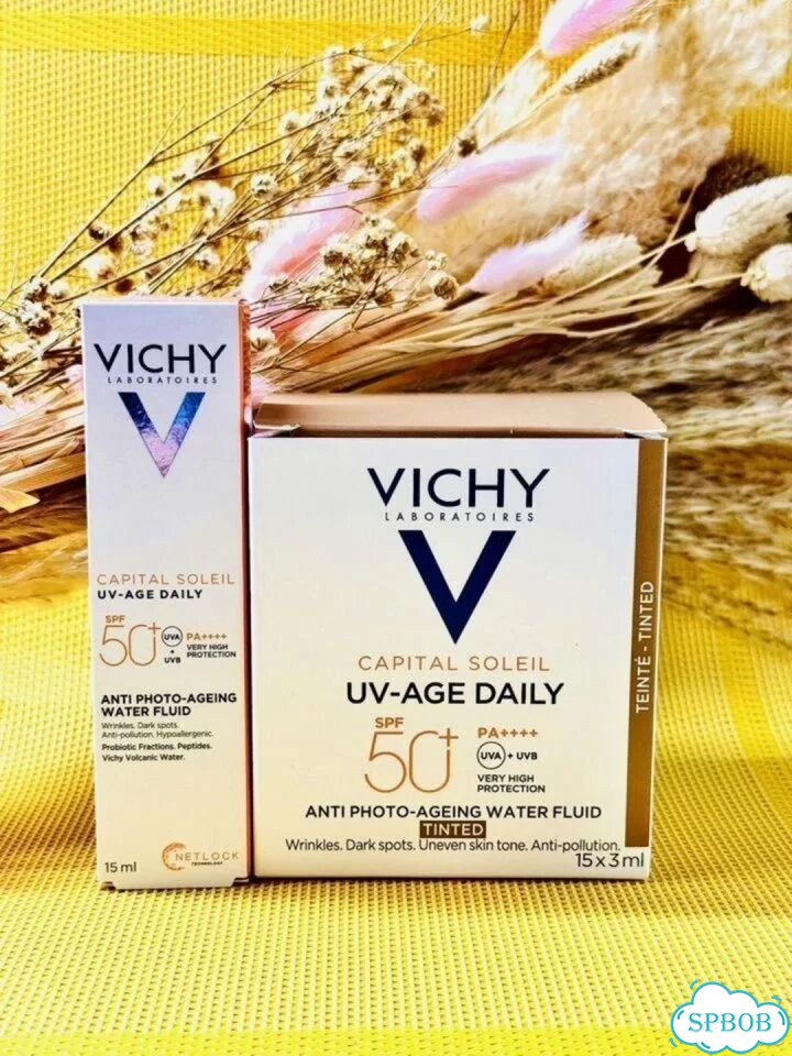 Vichy spf 50 флюид 15 мл+бокс 15*3 мл с тоном фото 2
