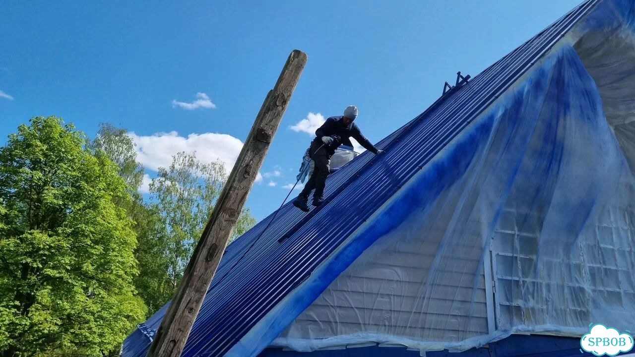 Покрасить крышу частного Дома фото 4