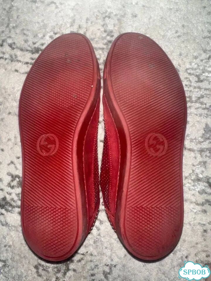 Gucci Red Studded Leather Low Top (limited) фото 6