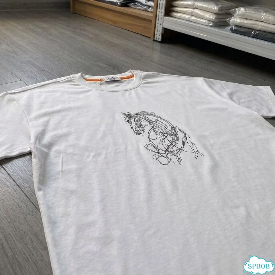 Футболка Hermes белая фото 3