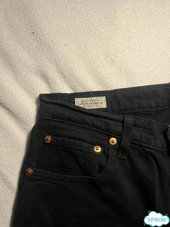 Джинсы женские levis 501 черные фото 2
