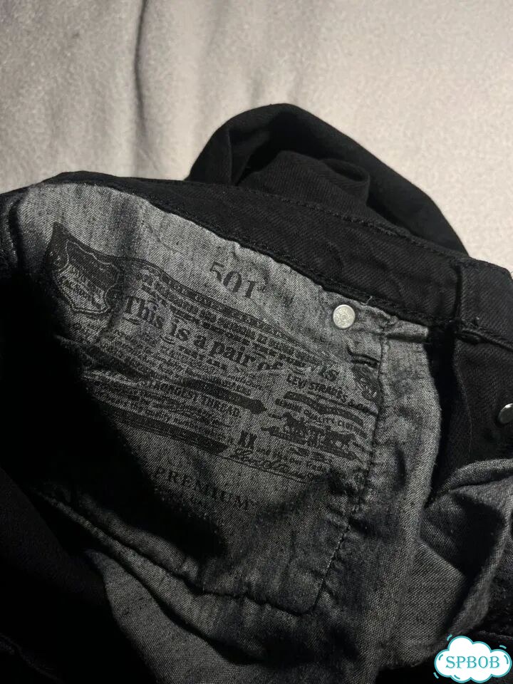 Джинсы женские levis 501 черные фото 3