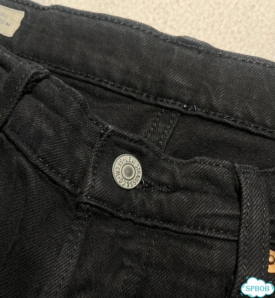 Джинсы женские levis 501 черные фото 5