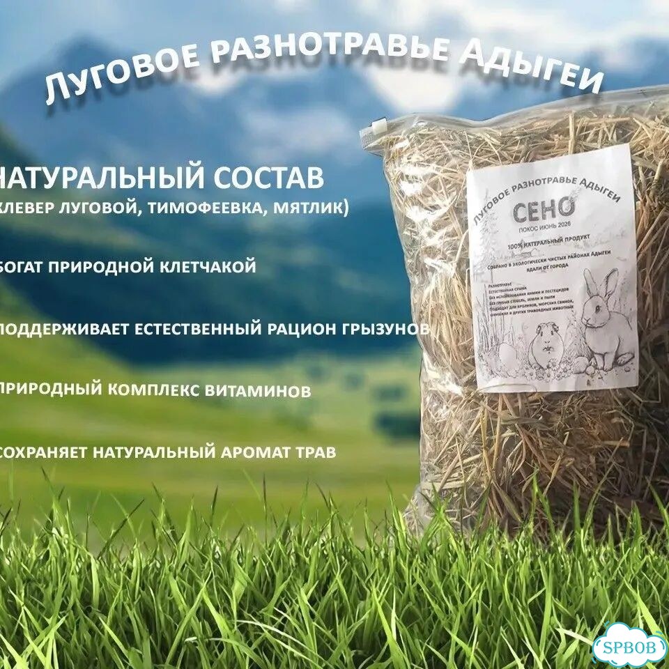 Сено для грызунов луговое фото 2