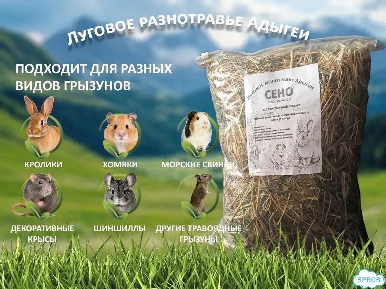 Сено для грызунов луговое фото 3